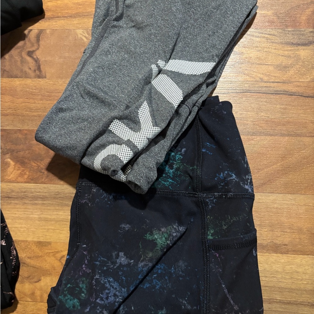 Gray and Multicolor Leggings